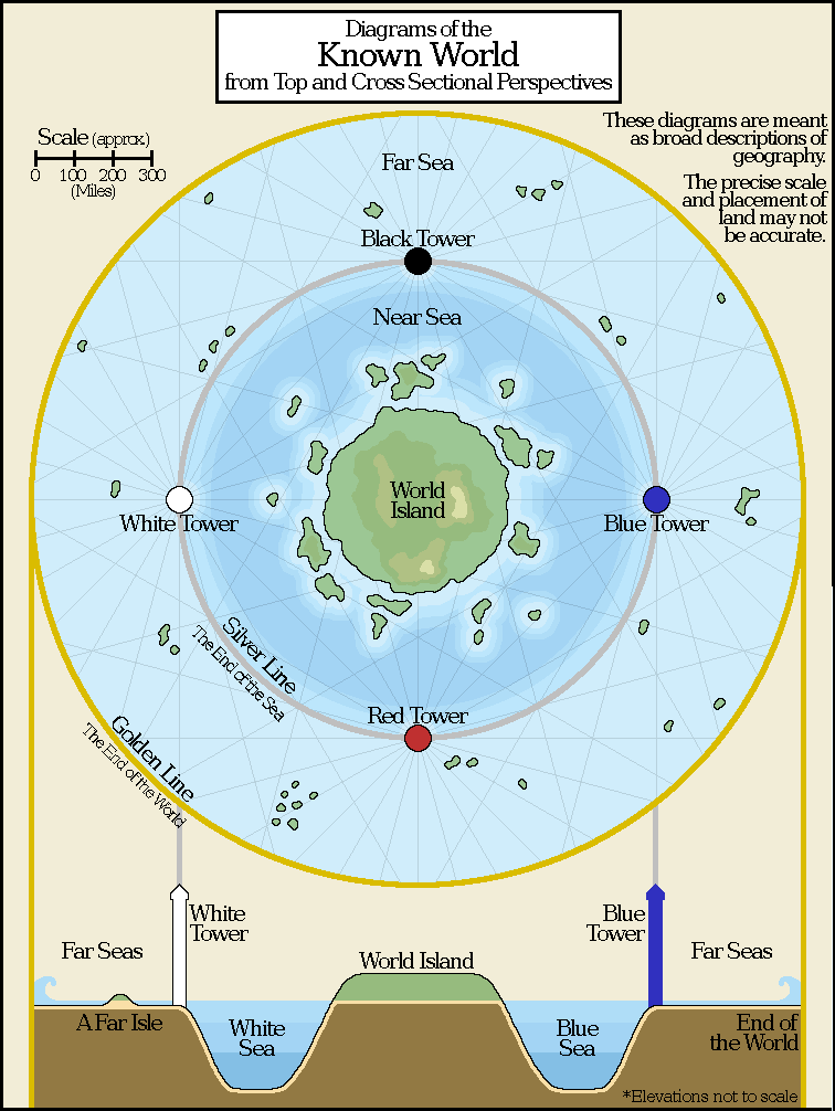 World and altitude map